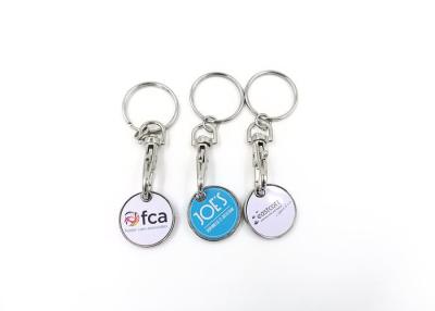 Chine Traitement imprimé personnalisé qui respecte l'environnement de logo de résine époxyde de Keychains en métal à vendre