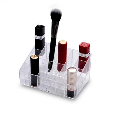 China Foldable Divided Storage Viable Clear Plastic Box Makeup Organizer Makeup Case Luxury Cosmetic Jewelry Box for sale