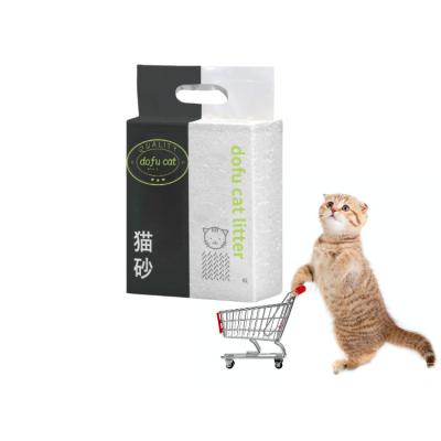 China Wholesale Garbage Stored Eco Cat Litter Broken Tofu Cat Environmental Protection Plant Material With 6L 10L For Pet Cat for sale