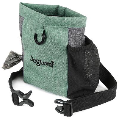 China Sustainable Pet Dog Treat Bag Canvas Bag Portable Training Dog Food for sale