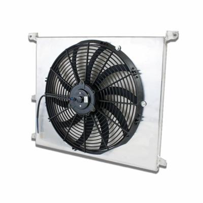 China Custom Aluminum Alloy Radiator Fan Shroud With 220W High CFM Fan Fit For BMW E30/E36 M3 88-99 for sale