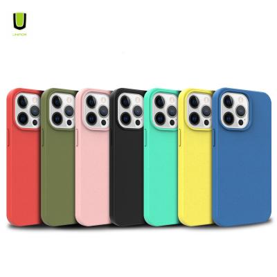 China Customizable Bio Degradable Anti-Fall UNIMOR Eco Phone Bio Degradable Eco Friendly Compostable Custom Case Cover For iphone 12 case 13 for sale