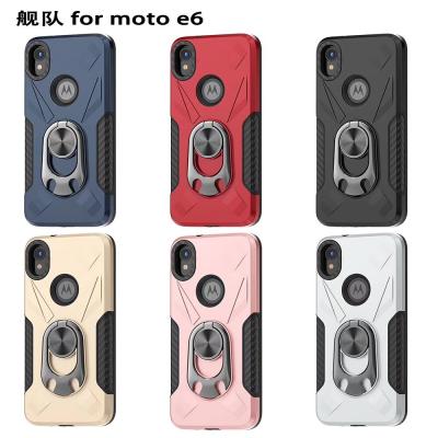 China With Kickstand Ring Holder For New 2019 Moto E6 Phone Case Beer Opener Shockproof Rugged 2 In 1 Combo TPU PC Kickstand Case With Ring Holder for sale