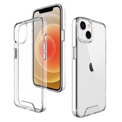 China High Quality PC Acrylic Shockproof Space Bumper TPU Crystal HD Transparent Anti-fall For iphone 13 Case Clear for sale