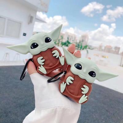 China full 360 protection for your 3d earphone silicone cute cartoon baby yoda for airpod pro case baby yoda for airpod 1 case 2 3 pro 4 for sale