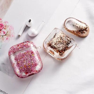 China full 360 protection for your earphone for airpod 3 case glitter liquid quicksand for bling bling airpod pro case for airpods case glitter for sale