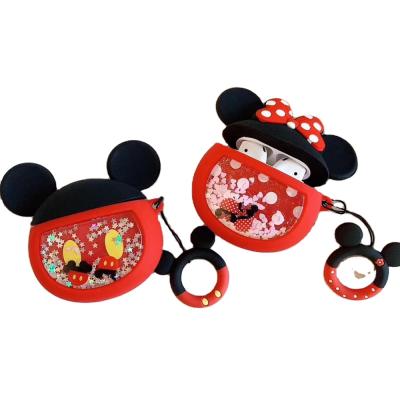 China full 360 protection for your earphone high quality funny for airpods case minnie mouse case for airpods mickey quicksand for airpods case liquid for sale