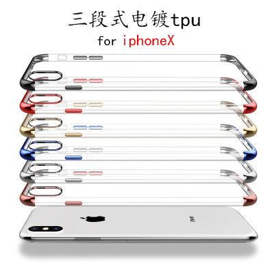 China Glossy Colors Ultra Slim Plated Clear TPU Back Cover Cell Phone Case For iphone 11 2019 Plated Transparent Soft Case for sale