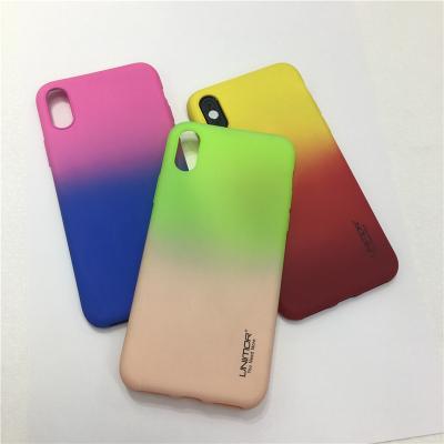 China hot selling Unimor dual-colors rainbow tpu colorful soft 1.0mm thin soft tpu phone case for Huawei for sale