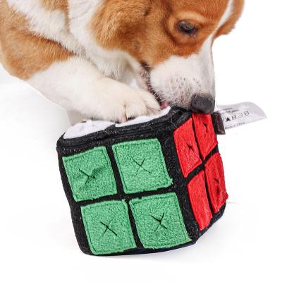 China Viable Rubik's Cube Puzzle Skin Food Dog Toy Grinding Teeth And Cleaning Teeth for sale