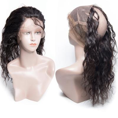 China Water Wave 100% Virgin Headbands With Baby Hair Lace Closure 360 ​​Human Hair Headband With Brazilian Human Hair Bundles for sale