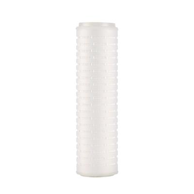 China 220V 9000L 1/0.22/5 Micron 10 Inch PP Pleated Pre-filtration Micro Filter Cartridge for sale