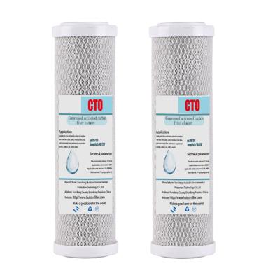 China 10 Inch Coconut Carbon CTO Activated Carbon Water Filter Cartridge for Water Purifier for sale