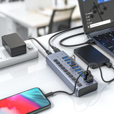 China Mobile Devices .desk computer size support power and data transfer 10 ports usb hub for laptop for sale