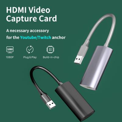 China Aluminum Alloy Game Enthusiast Bases HDMI Initiator To USB2.0 1080p Capture Card For Game Live for sale