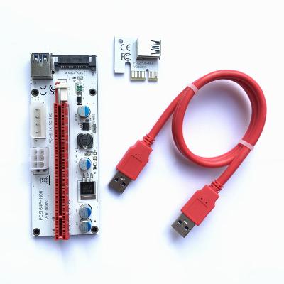 China SATA 15pin 60cm Extra USB3.0 Cable VER 008s PCI-E X1 To X16 Riser Card for sale