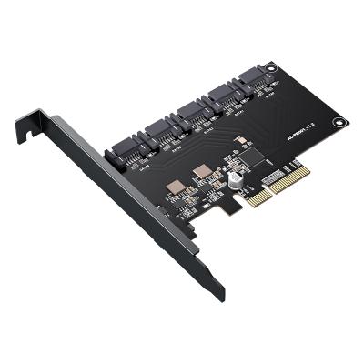 China Matrix data; SATA port expansion; Hot Selling Amazon Control Panel 6Gbps 5 Port SATA 3.0 To PCIE Expansion Card Controller For Computer for sale