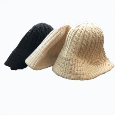 China Bucket Hats Fashion Simple Design Twist Fisherman Hat Washed Fisherman Hat Solid Color Fisherman Hat for sale