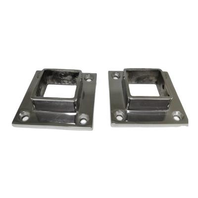 China Contemporary Square Stainless Steel Base Plate Flange Cover For Post for sale