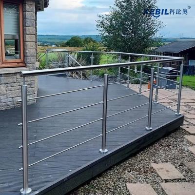 China Modern Design Modern SUS 304/316 Rod Bar Railing For Staircase With Round Stainless Steel Post for sale