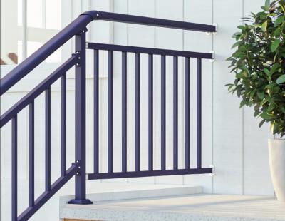 China Factory contemporary simple design checked steel balcony railing/stair railing/balustrade/deck railings for sale