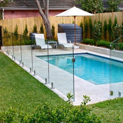 China Hotel Pool Glass Clamp Duplex Satin 2205 Spit Glass Pool Enclosure for sale