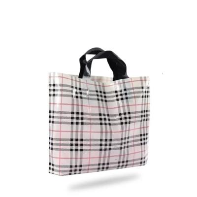 China Recyclable Eco-Friendly Luxury Polythene Loop Handle Plastic Bags Plastic Retail Shopping Bag With Soft-loop Handle For Shopping Packaging for sale