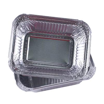 China 260ml Small Aluminium Take Away Containers Baking Disposable Aluminium Foil Food Tray With Lid for sale