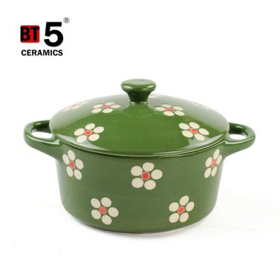 China Floral Design Viable Ceramic Pot Product Kitchen Chinese Kitchenware Tableware For Sale for sale