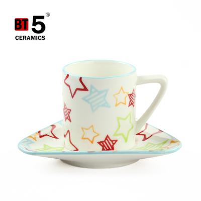 China Viable Elegant China Bulk Sale Pretty Tea Cups And Saucers With Good Price for sale