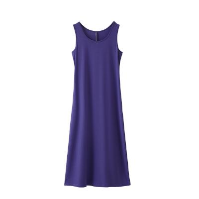China Custom Wholesale Women Washable Bodycon Knit Dress Slim Fit Midi Tank Dress Sleeveless Thigh Knitted Maxi Dress for sale