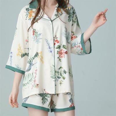 China Sexy Satin Breathable Pajamas Cotton Pajamas for sale