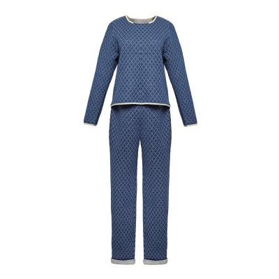 China Fashion High Quality Thermal Styles Women's Sleepwear Round Collar Long Sleeves Pajamas for sale