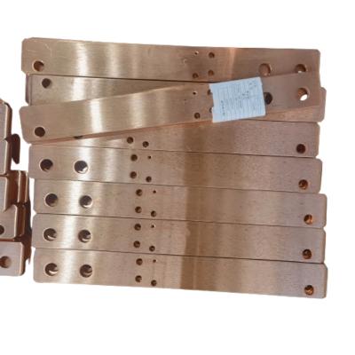 China Hard Industrial Equipment OEM Metal Parts Copper Busbar Shaped Copper Busbar For Electrical Equipment for sale