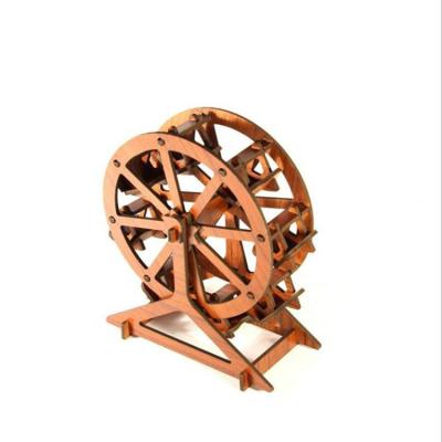 China Hot Selling Eco-friendly DIY Wooden Toy Amazon Intelligence Wooden Toy DIY Ferris Wheel DIY Wooden Toy for sale