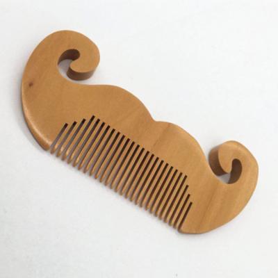 China Creative Design Wooden Men's Beard Comb OEM Laser Logo Pocket Comb Handmade Beard Comb for sale