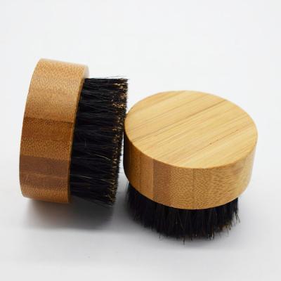 China Hot Selling Men's Trimming Bamboo Brush Amazon Round Shaving Beard Brush for sale