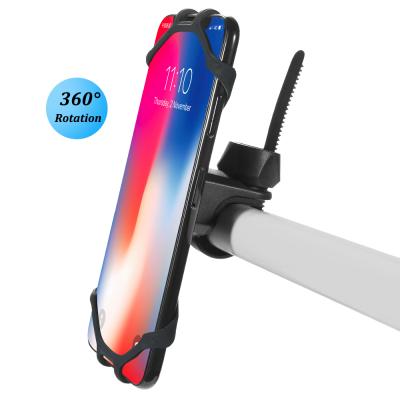 China 1 Sample OK RAXFLY Universal Adjustable Bicycle Silicone Motorcycle Mountain Bike Phone Mount Non-Slip Holder for sale