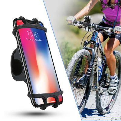 China Universal Bicycle Phone Holder Free Shipping 1 Sample OK Flexible Silicone Bicycle Smartphone Holder Handlebar Mount Bike Cell Phone Holder Customized for sale