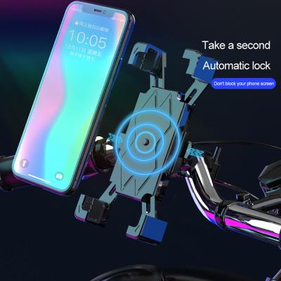 China Free Adjustable Shipping 1 New Design OK Sample Bike Phone Holder Motorcycle Bicycle Handlebar Electric Scooter Phone Mount for sale