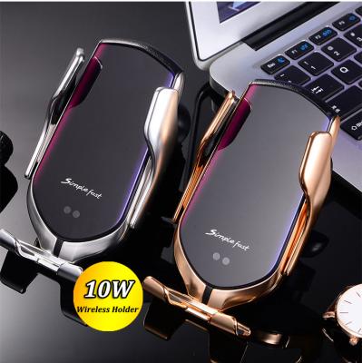 China 10w Qi Car Wireless Charger Free Shipping 1 Sample OK FLOVEME 10w Qi Wireless Charger For Iphone Car Mount Air Vent Phone Holder Car Fast Wireless Charger for sale