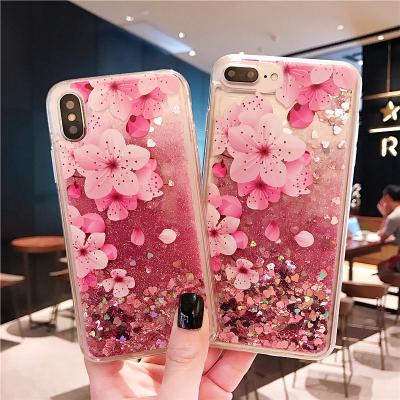 China 1 Sample OK Products 2021 New Amazon Success Flower Waterproof Trending Quicksand Phone Case New For Iphone X/11/12/13 Series for sale