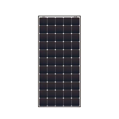 China Full 150w black solar panel for home use with sunpower 125mmx125mm maxeon gen III high efficiency solar cells for sale