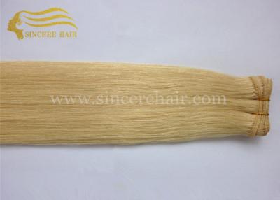 China Top Quality 24 Inch Blonde #613 Remy Human Hair Weft Extensions For Sale for sale