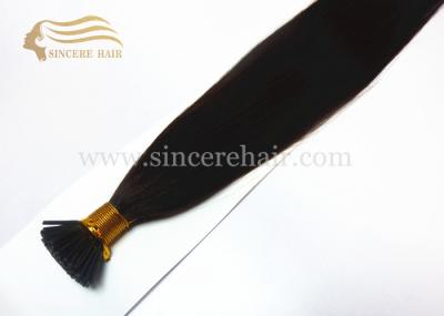 China 18 Inch Virgin Human Hair Extensions, 45 CM Natural #1B Virgin Pre Bonded I Tip Remy Hair Extensions For Sale for sale