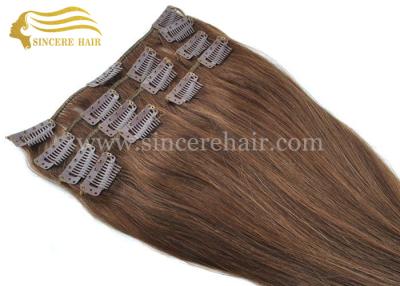 China 16 Inch Straight Hair Extensions Clips-in for sale - 40 CM Full Set 7 Pieces of Clips-In Remy Human Hair Wefts on Sale for sale