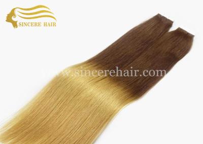 China Hot Sale 26 Inch Tape In Hair Extensions for sale, 65 CM Long 2 Tone Color Ombre Tape In Remy Hair Extensions For Sale for sale