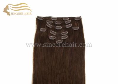 China Hot Sell 45 CM Full Set of 8 Pieces Clip In Remy Human Hair Extensions for Sale for sale