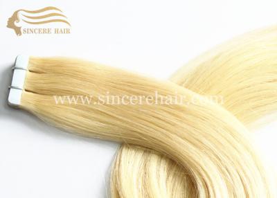 China Top Quality 26 Inch Long White Blonde Double Drawn Seamless Tape In Remy Human Hair Extensions for sale for sale