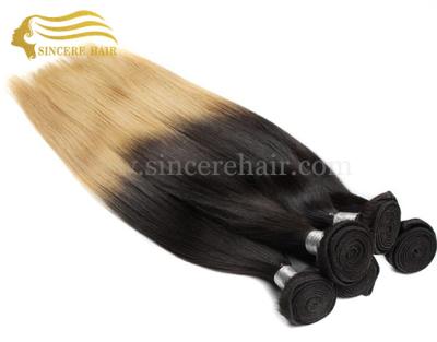 China Fashion Hair, 22 Inch Straight Ombre Blonde Brazilian Human Hair Weave for sale for sale